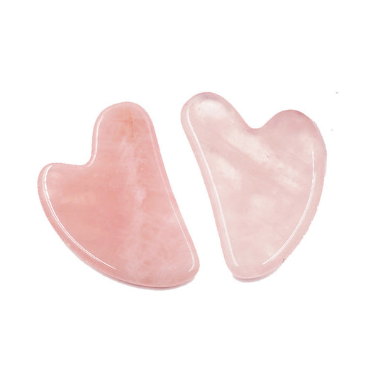 Rose Quartz Gua Sha & Facial Roller Set | Ancient Chinese Beauty Ritual | Natural Crystal Skin Care Tool | Anti-Aging Face Massage