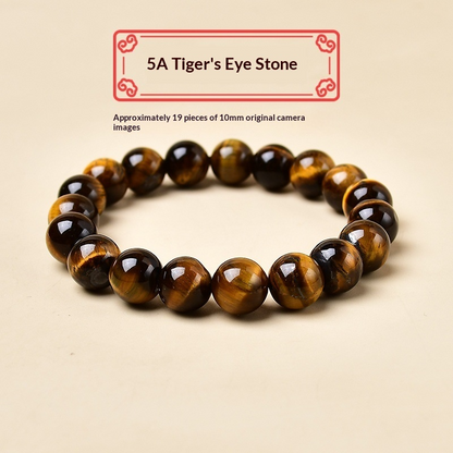 Tiger Eye Bracelet | Natural Crystal Bracelet | Confidence, Focus & Protection Energy | Aura & Bloom