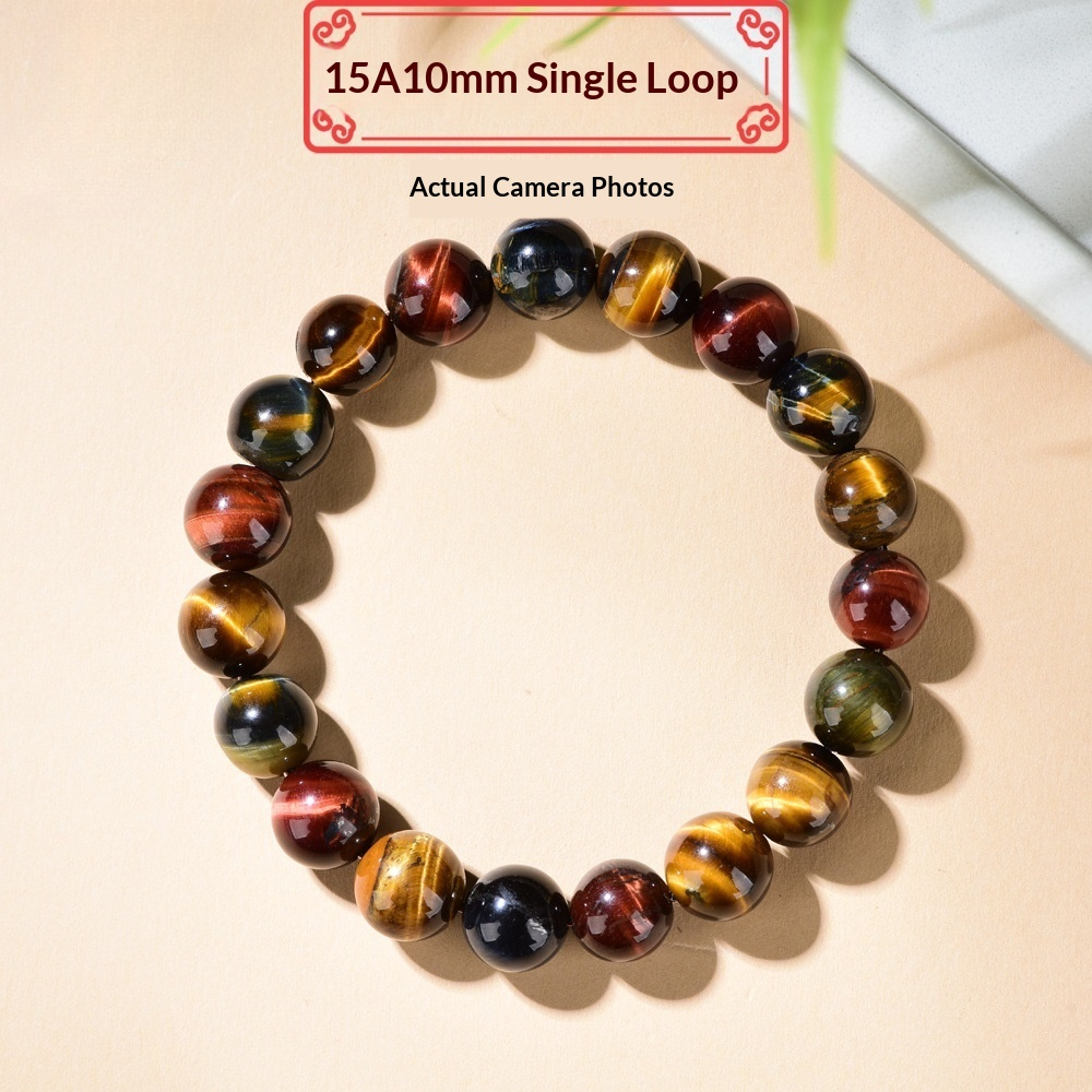 Rainbow Tiger's Eye Bracelet |  Rare Multi-Color Chatoyant Crystal |  Transformation · Luck · Creative Energy |  Unique Collector's Gemstone Jewelry