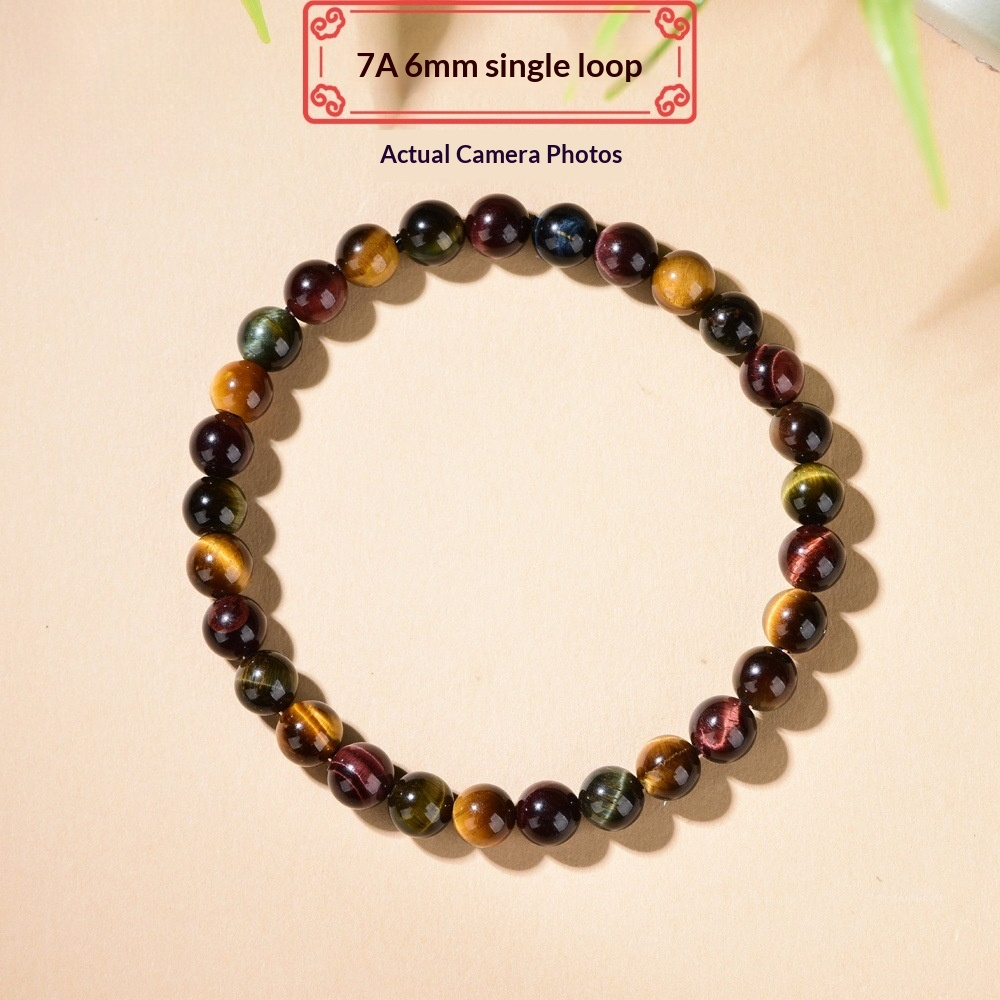 Rainbow Tiger's Eye Bracelet |  Rare Multi-Color Chatoyant Crystal |  Transformation · Luck · Creative Energy |  Unique Collector's Gemstone Jewelry