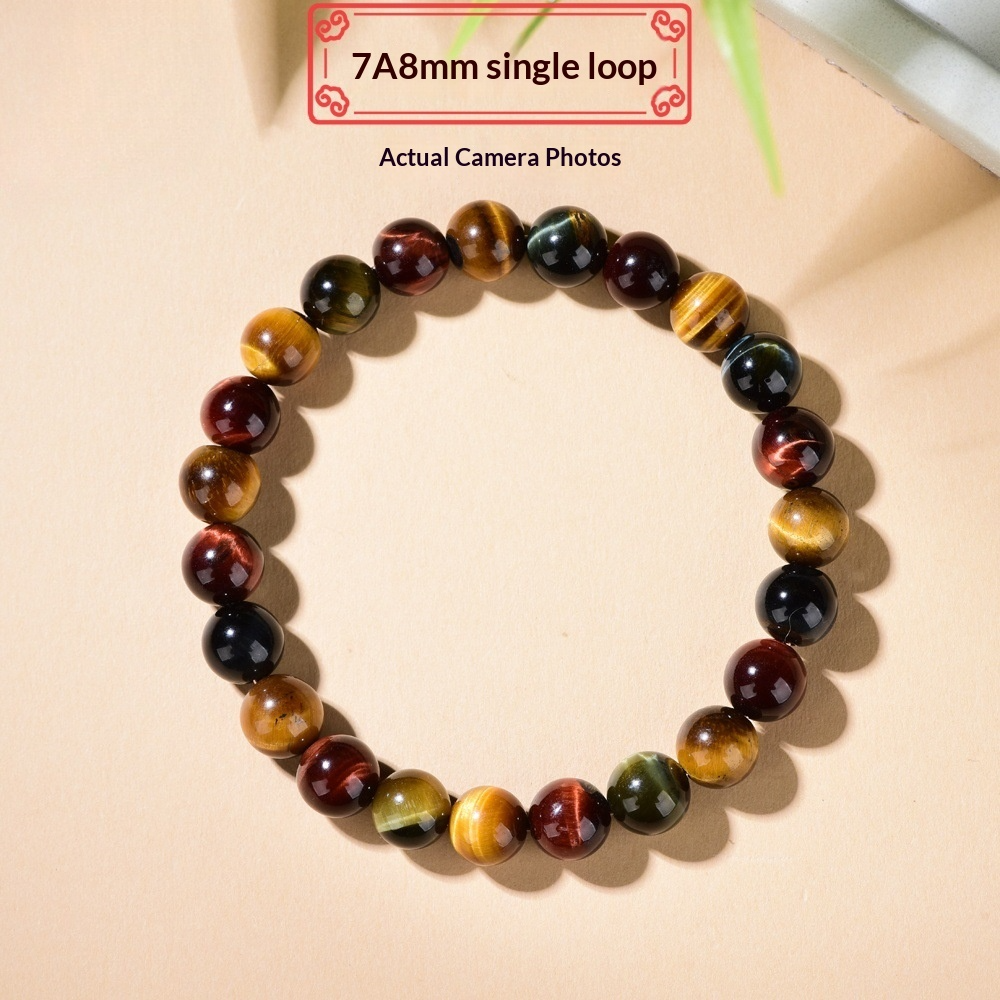 Rainbow Tiger's Eye Bracelet |  Rare Multi-Color Chatoyant Crystal |  Transformation · Luck · Creative Energy |  Unique Collector's Gemstone Jewelry