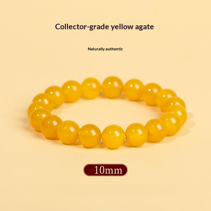 Yellow Tiger Eye Bracelet | Natural Crystal Bracelet | Confidence, Abundance & Protection | Aura & Bloom