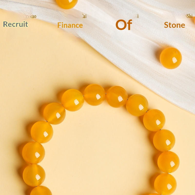 Yellow Agate Bracelet |  Natural Golden Crystal Bracelet |  Abundance · Confidence · Solar Energy |  Wealth Attraction Healing Gemstone