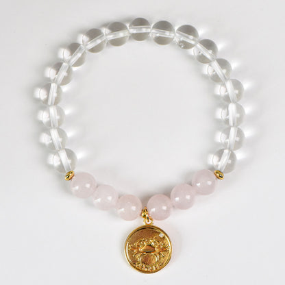 Aries Zodiac Bracelet | Natural Crystal Bracelet | Strength, Luck & Balance | Aura & Bloom