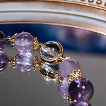 Amethyst Star Wish Bracelet | Natural Crystal Bracelet | Calm & Positive Energy