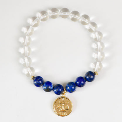 Aries Zodiac Bracelet | Natural Crystal Bracelet | Strength, Luck & Balance | Aura & Bloom