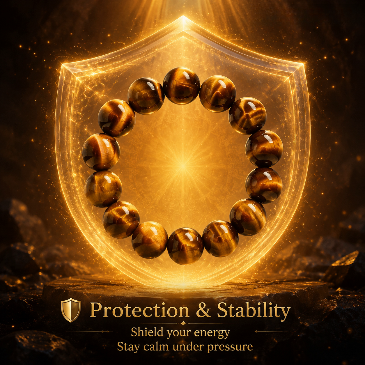 Tiger's Eye Crystal Bracelet |  Natural Healing Gemstone Bracelet |  Confidence · Courage · Protection |  Good Luck Jewelry for Men & Women