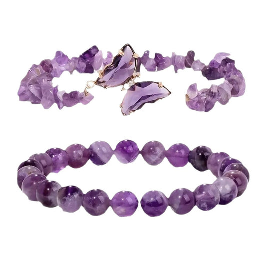 Amethyst Healing Crystal Bracelet Anxiety Relief · Better Sleep · Gift Box