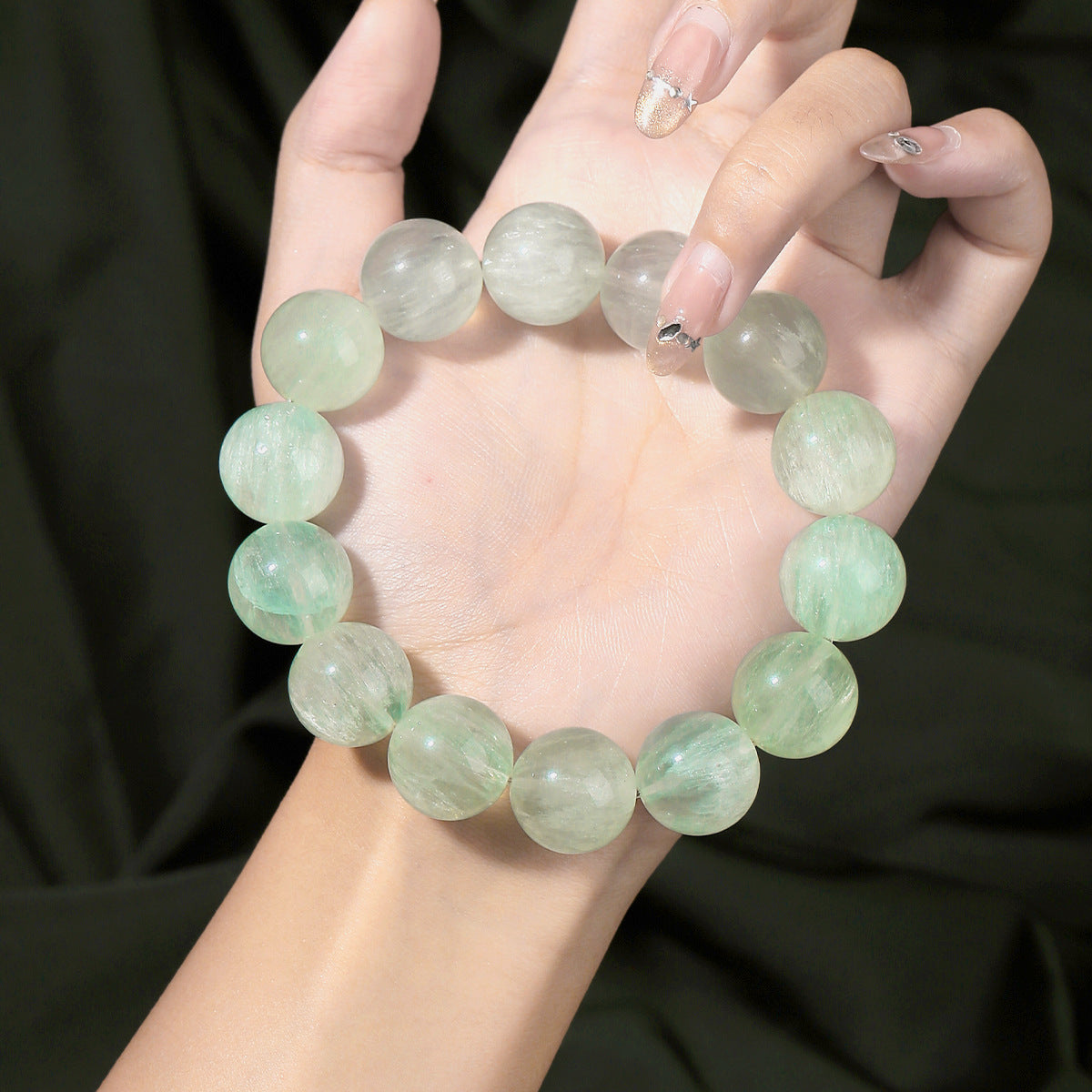 Mint Green Fluorite Bracelet |  7A Natural Crystal Bracelet |  Good Luck · Mental Clarity · Positive Energy |  Rare Healing Gemstone Jewelry