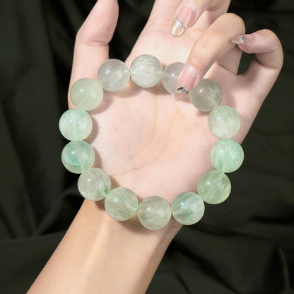 Mint Green Fluorite Bracelet | Natural Crystal Bracelet | Luck, Clarity & Calmness | Aura & Bloom