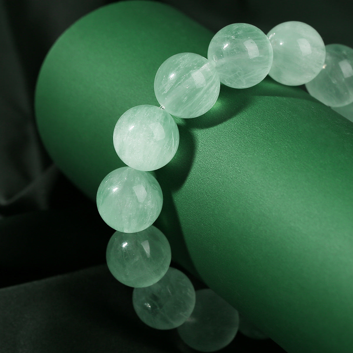 Mint Green Fluorite Bracelet |  7A Natural Crystal Bracelet |  Good Luck · Mental Clarity · Positive Energy |  Rare Healing Gemstone Jewelry