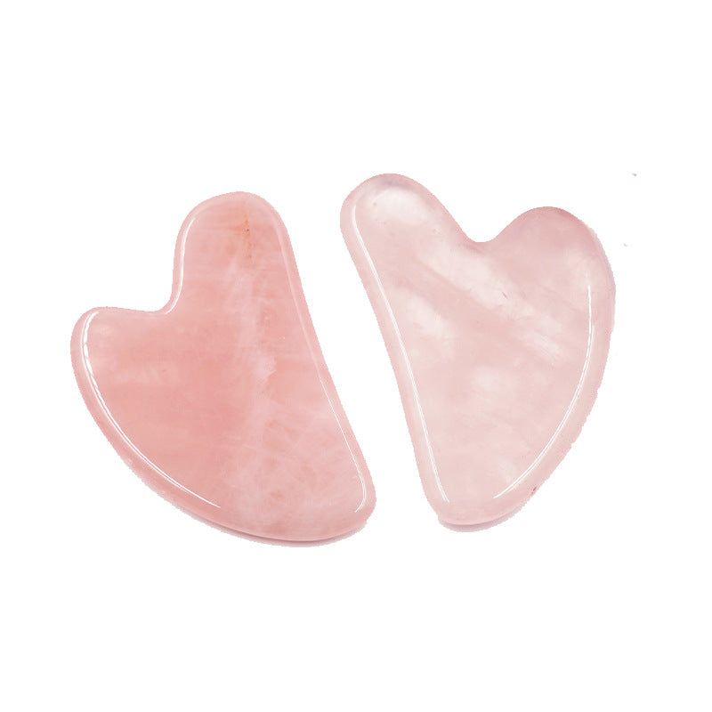 Rose Quartz Gua Sha & Facial Roller Set |  Ancient Chinese Beauty Ritual |  Natural Crystal Skin Care Tool |  Anti-Aging Face Massage