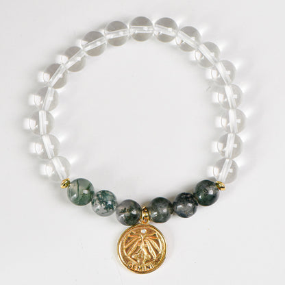 Aries Zodiac Bracelet | Natural Crystal Bracelet | Strength, Luck & Balance | Aura & Bloom