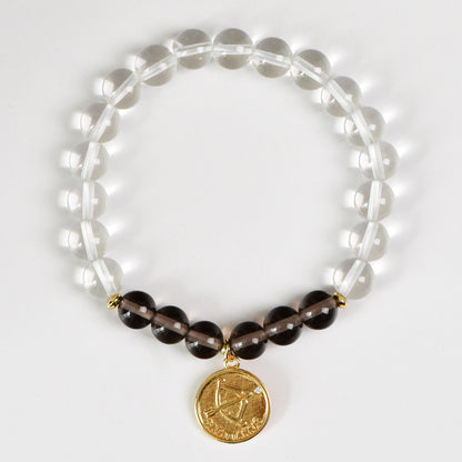 Aries Zodiac Bracelet | Natural Crystal Bracelet | Strength, Luck & Balance | Aura & Bloom